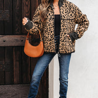 Cozy Fleece Leopard Print Jacket