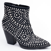 Corky’s Line Dance Black Rhinestone Boots