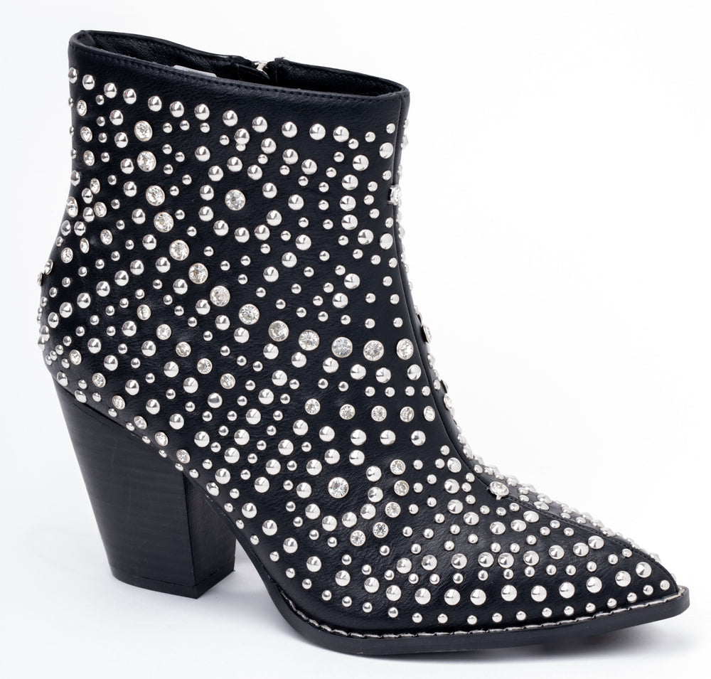 Corky’s Line Dance Black Rhinestone Boots