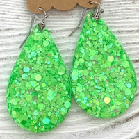 Glitter Acrylic Teardrop Earring