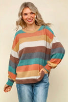 
              Hacci Multicolor Stripe Knit Top
            