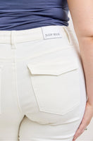 
              Judy Blue High Waist Aurora Weekender-White
            