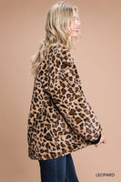 
              Trendy Animal Print Pullover Top
            