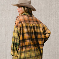 Frayed Hem Plaid Shirt