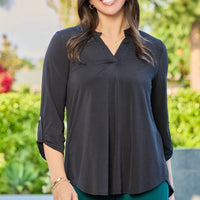 Lizzy Black Tunic Top