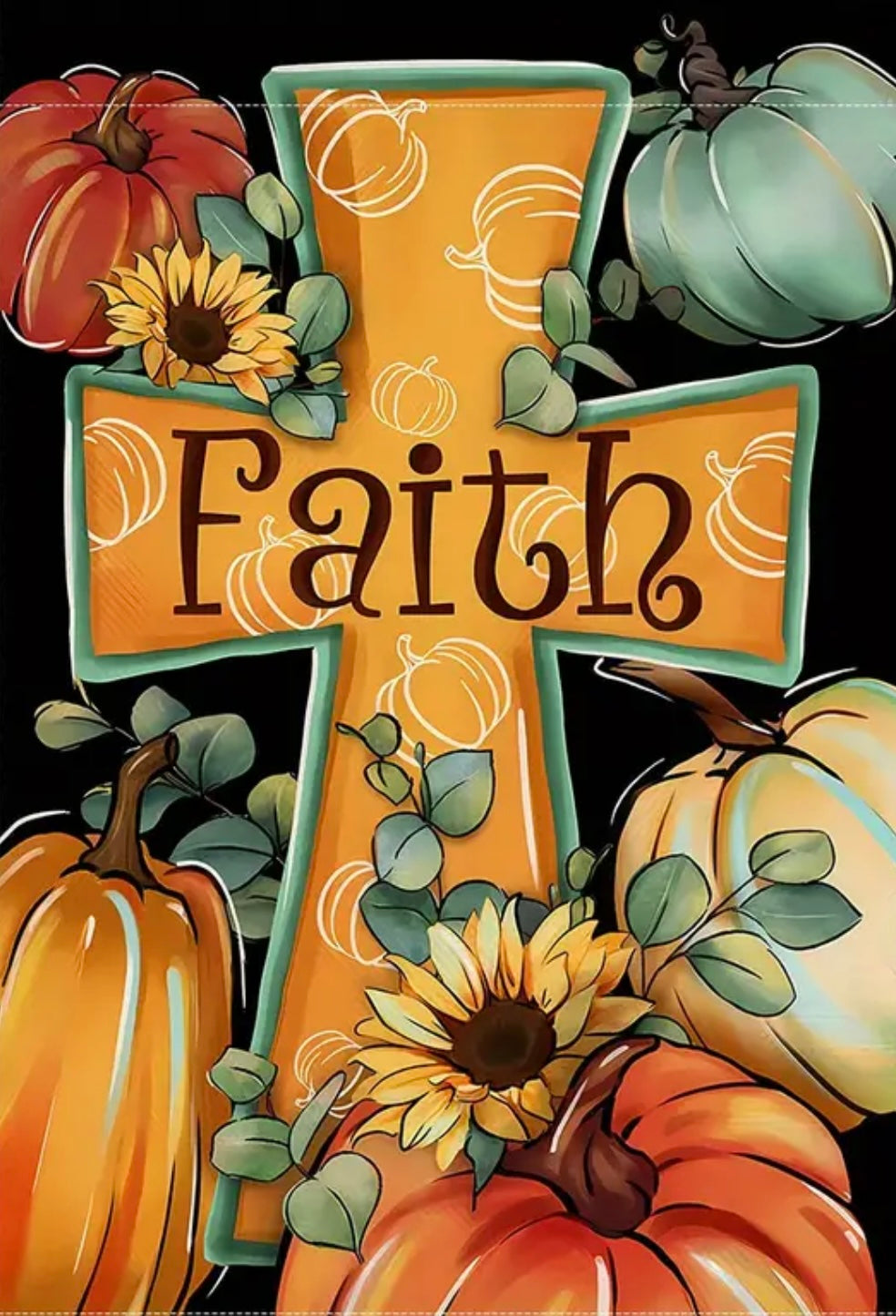 Faith Garden Flag for Fall