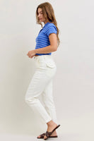 
              Judy Blue High Waist Aurora Weekender-White
            