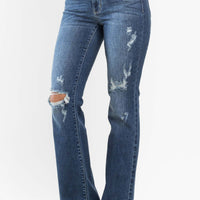 Judy Blue Hand Sand and Destroy Bootcut Jeans