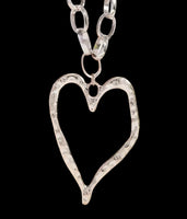 
              Hammered Heart Pendant Necklace
            