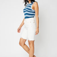 Judy Blue Ecru Bermuda Shorts-Plus