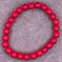 Dark Red Turquoise Stretch Bracelet