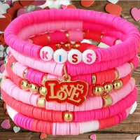 Kiss Valentine’s Bracelet Stack