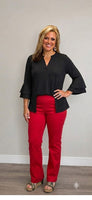 
              Magic Slim Straight Pants-Red
            