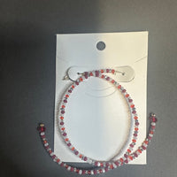 Christmas Beaded Hoops