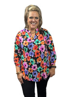 
              Lizzy Black Multi Floral Tunic Top
            