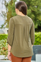 
              Lizzy Olive Tunic Top
            