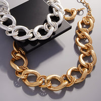 Gold Chunky Metal Chain Necklace