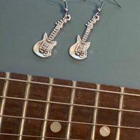 Old Time Rock n Roll Guitar Earrings