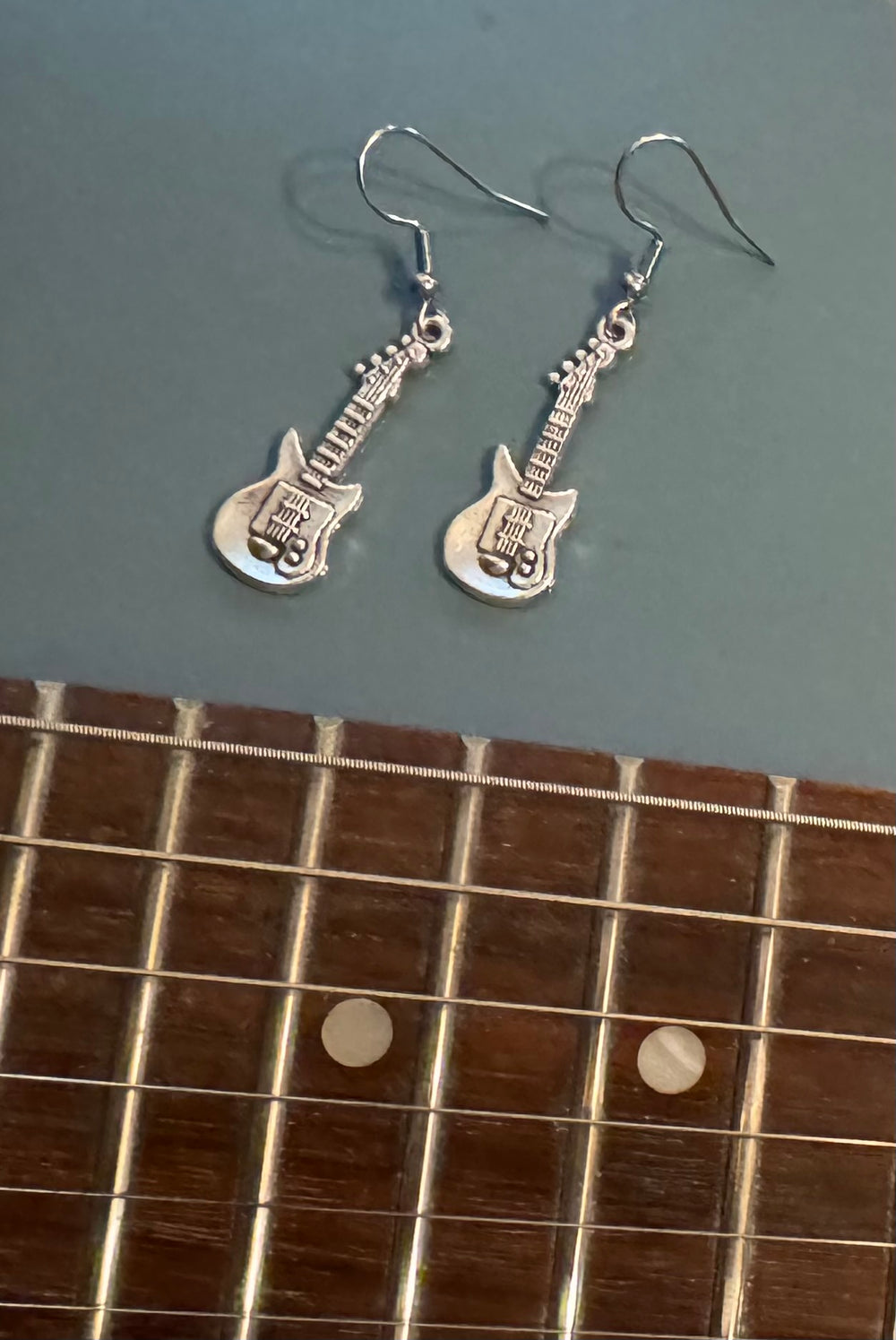 Old Time Rock n Roll Guitar Earrings