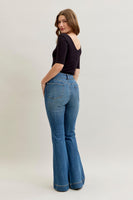 
              Judy Blue Flare Tummy Control Double Button Jeans-Regular
            