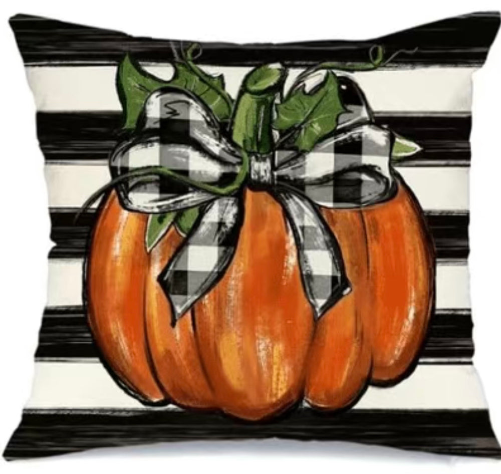 Buffalo Plaid Pumpkin Pillow Cover