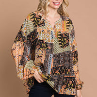 Mix and Match Bubble Sleeve Top