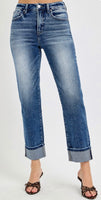 
              Risen Tummy Control High Rise Straight Jeans
            
