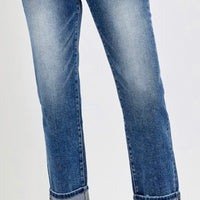 Risen Tummy Control High Rise Straight Jeans