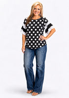 
              Polka Dot Ruffle Sleeve Top
            