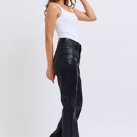 Judy Blue Faux Leather Jeans-Black