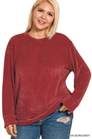 
              Chenille Waffle Round Neck Sweater
            