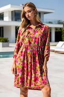 
              The Inspire Dress-Lime/Pink
            