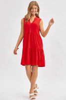 
              Lizzy Tiered Dress-Red
            