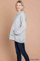 
              Cotton Soft Terry Hoodie Top-Black
            