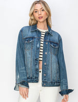 
              Risen Relaxed Fit Vintage Denim Jacket-Plus
            