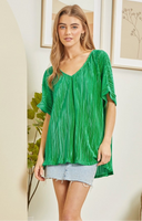 
              Let It Shine Dolman Sleeve Top-Emerald
            