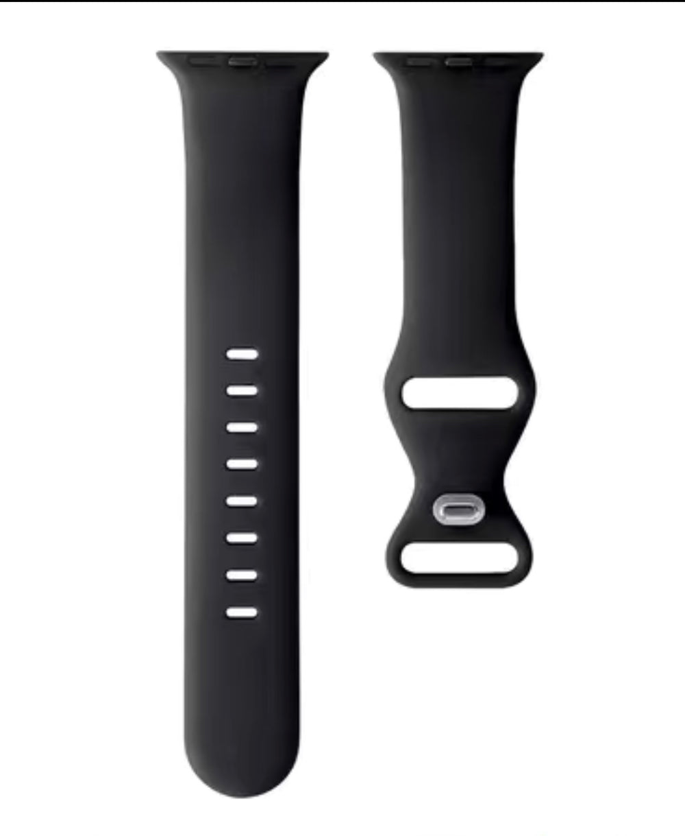 Black Silicone Watch Band