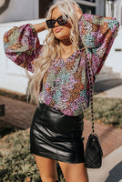 
              Vibrant Floral Puff Sleeve Top
            