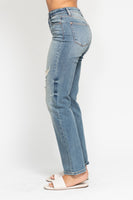 
              Judy Blue High Waist Dad Straight Jeans
            