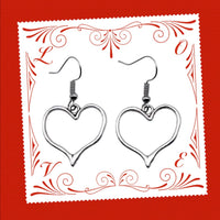 Hollow Heart Dangle Earrings Approximately