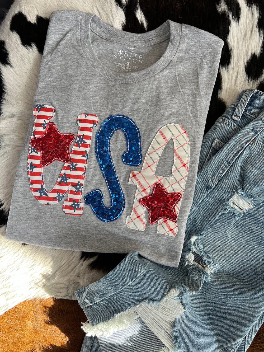 USA Sequin  Graphic Tee