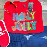 Holly Jolly Long Sleeve Colorful Tee