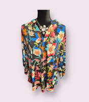 
              Lizzy Black Floral Tunic Top
            