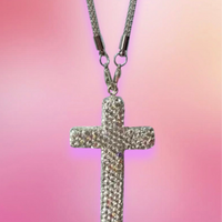 Rhinestone Cross Car Ornament