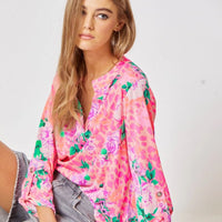 Lizzy Floral Pink Multi Tunic Top