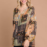 Mix and Match Bubble Sleeve Top