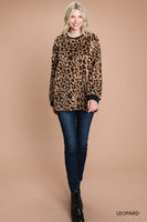 
              Trendy Animal Print Pullover Top
            