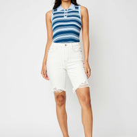 Judy Blue Ecru Bermuda Shorts-Plus