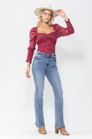 
              JUDY BLUE HIGH WAIST DOUBLE BUTTON BOOTCUT
            