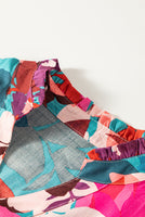 
              $10! Floral Print Ruffle Sleeve V-Neck Top
            